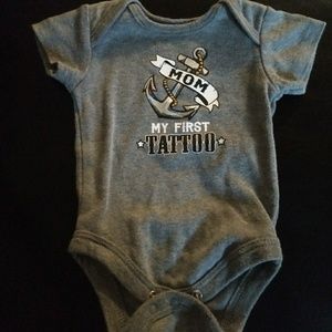 Gray Tattoo Onesie
